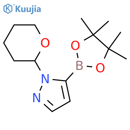 1-(oxan-2-yl)-5-(tetramethyl-1,3,2-dioxaborolan-2-yl)-1H-pyrazole structure
