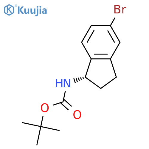 (S)-Tert-Butyl (5-bromo-2,3-dihydro-1H-inden-1-yl)carbamate structure