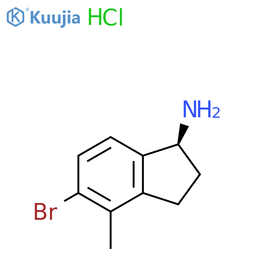 (s)-5-Bromo-4-methyl-2,3-dihydro-1h-inden-1-amine hydrochloride structure