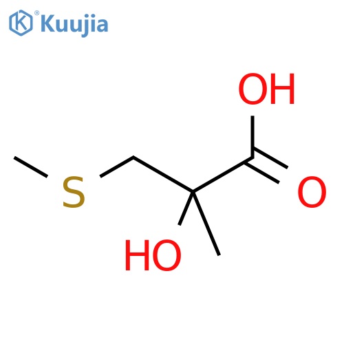 2-hydroxy-2-methyl-3-(methylsulfanyl)propanoic acid structure