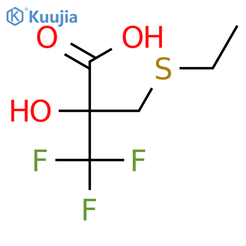 Propanoic acid, 2-[(ethylthio)methyl]-3,3,3-trifluoro-2-hydroxy- structure