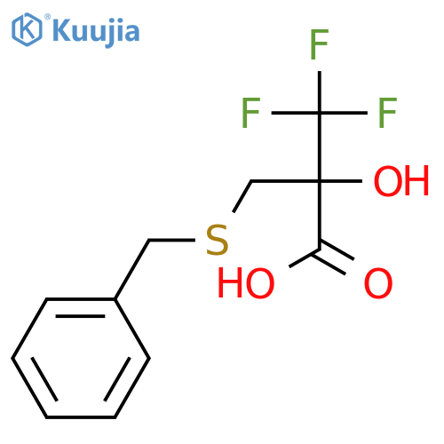 2-[(Benzylsulfanyl)methyl]-3,3,3-trifluoro-2-hydroxypropanoic acid structure