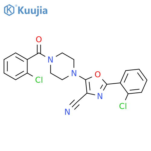 5-4-(2-chlorobenzoyl)piperazin-1-yl-2-(2-chlorophenyl)-1,3-oxazole-4-carbonitrile structure