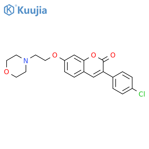 3-(4-chlorophenyl)-7-2-(morpholin-4-yl)ethoxy-2H-chromen-2-one structure