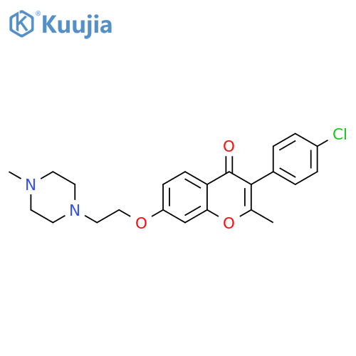 3-(4-chlorophenyl)-2-methyl-7-2-(4-methylpiperazin-1-yl)ethoxy-4H-chromen-4-one structure