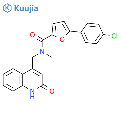 5-(4-chlorophenyl)-N-(2-hydroxyquinolin-4-yl)methyl-N-methylfuran-2-carboxamide structure