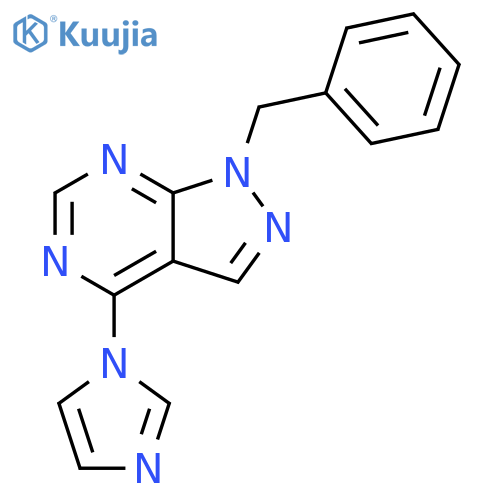 1-{1-benzyl-1H-pyrazolo3,4-dpyrimidin-4-yl}-1H-imidazole structure