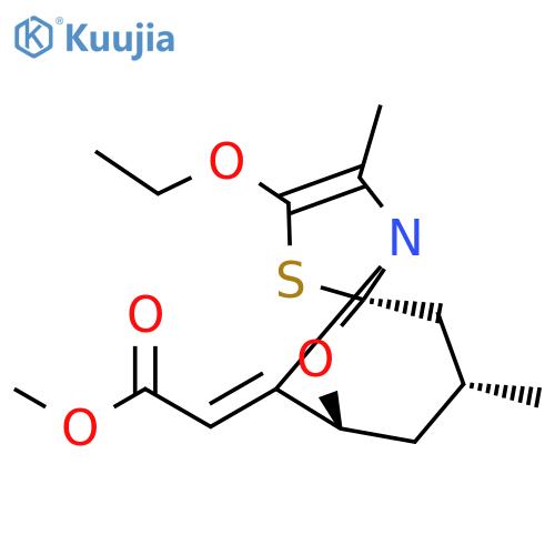 methyl (2E)-[(6R,8R,9aS)-2-ethoxy-3,8-dimethyl-6,7,8,9-tetrahydro-5H-6,9a-epoxy[1,3]thiazolo[3,2-a]azepin-5-ylidene]ethanoate structure