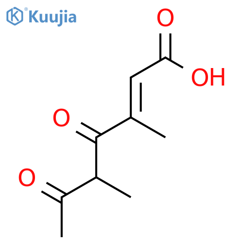 2-Heptenoic acid, 3,5-dimethyl-4,6-dioxo- structure