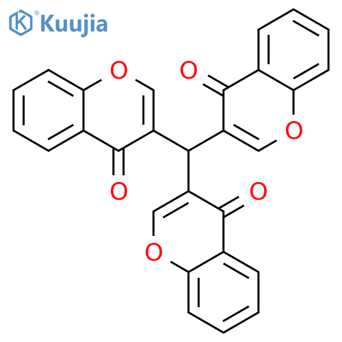 4H-1-BENZOPYRAN-4-ONE, 3,3',3''-METHYLIDYNETRIS- structure