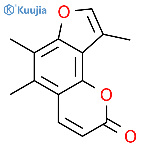 2H-FURO[2,3-H]-1-BENZOPYRAN-2-ONE, 5,6,9-TRIMETHYL- structure