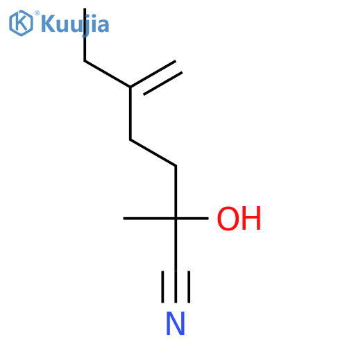 Heptanenitrile, 2-hydroxy-2-methyl-5-methylene- structure