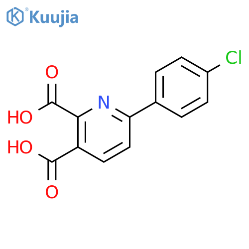 2,3-PYRIDINEDICARBOXYLIC ACID, 6-(4-CHLOROPHENYL)- structure