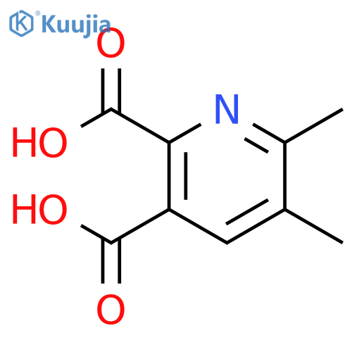 2,3-Pyridinedicarboxylic acid, 5,6-dimethyl- structure