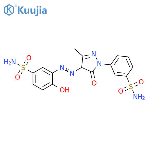 Benzenesulfonamide, 3-[2-[1-[3-(aminosulfonyl)phenyl]-4,5-dihydro-3-methyl-5-oxo-1H-pyrazol-4-yl]diazenyl]-4-hydroxy- structure