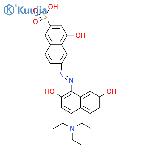 2-Naphthalenesulfonic acid, 6-[2-(2,7-dihydroxy-1-naphthalenyl)diazenyl]-4-hydroxy-, compd. with N,N-diethylethanamine (1:1) structure
