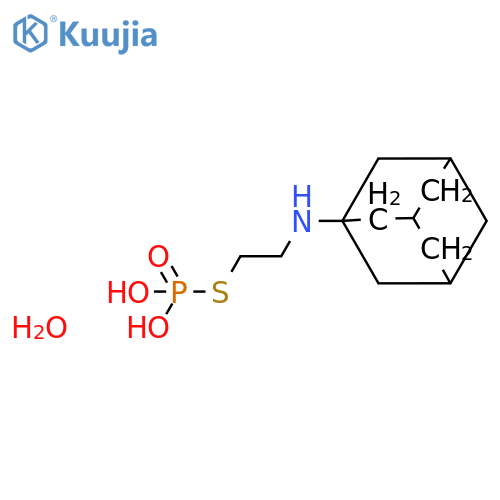 S-[2-(tricyclo[3.3.1.1~3,7~]dec-1-ylamino)ethyl] dihydrogen phosphorothioate hydrate (1:1) structure