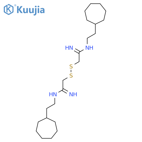 Ethanimidamide, 2,2'-dithiobis[N-(2-cycloheptylethyl)- structure