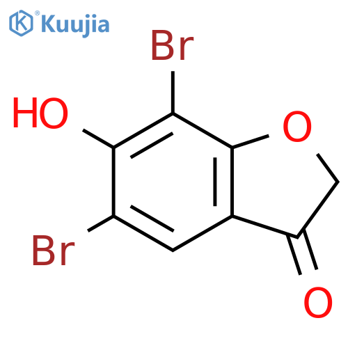 3(2H)-Benzofuranone, 5,7-dibromo-6-hydroxy- structure