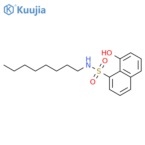 1-NAPHTHALENESULFONAMIDE, 8-HYDROXY-N-OCTYL- structure