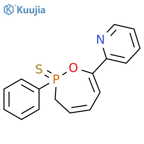 Pyridine, 2-(2,3-dihydro-2-phenyl-2-sulfido-1,2-oxaphosphepin-7-yl)- structure