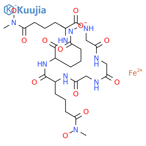 Iron,[cyclo(glycylglycylglycyl-N6-hydroxy-N6-methyl-6-oxo-L-lysyl-N6-hydroxy-N6-methyl-6-oxo-L-lysyl-N6-hydroxy-N6-methyl-6-oxo-L-lysylato)(3-)]-,(OC-6-21-A)- (9CI) structure