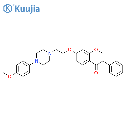 7-{2-4-(4-methoxyphenyl)piperazin-1-ylethoxy}-3-phenyl-4H-chromen-4-one structure