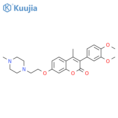 3-(3,4-dimethoxyphenyl)-4-methyl-7-2-(4-methylpiperazin-1-yl)ethoxy-2H-chromen-2-one structure