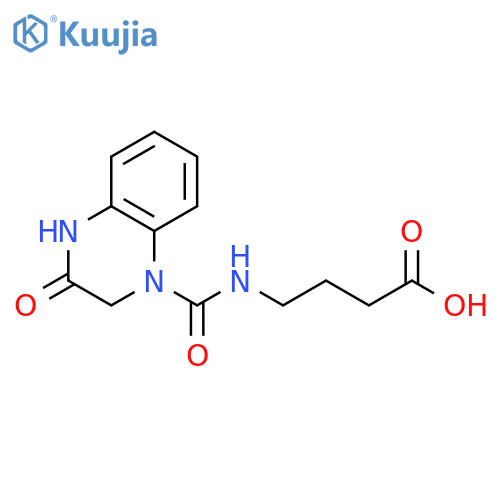 4-[(3-oxo-2,4-dihydroquinoxaline-1-carbonyl)amino]butanoic acid structure