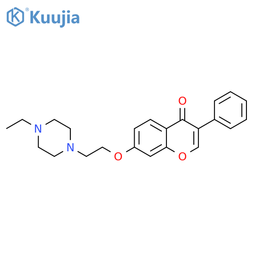 7-2-(4-ethylpiperazin-1-yl)ethoxy-3-phenyl-4H-chromen-4-one structure