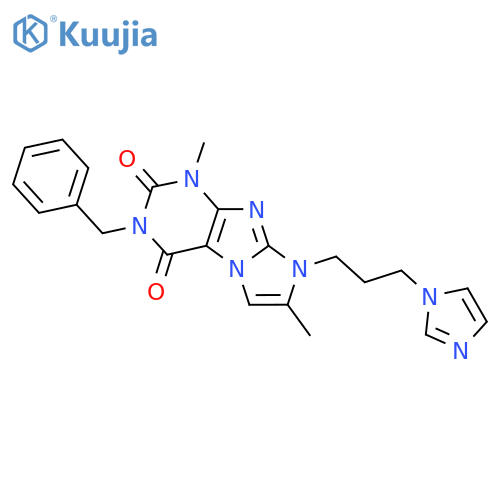 3-benzyl-8-3-(1H-imidazol-1-yl)propyl-1,7-dimethyl-1H,2H,3H,4H,8H-imidazo1,2-gpurine-2,4-dione structure