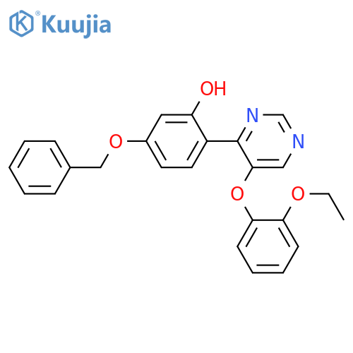 5-(benzyloxy)-2-5-(2-ethoxyphenoxy)pyrimidin-4-ylphenol structure