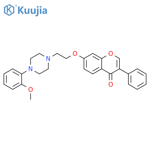 7-{2-4-(2-methoxyphenyl)piperazin-1-ylethoxy}-3-phenyl-4H-chromen-4-one structure