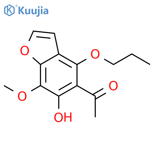 ETHANONE, 1-(6-HYDROXY-7-METHOXY-4-PROPOXY-5-BENZOFURANYL)- structure