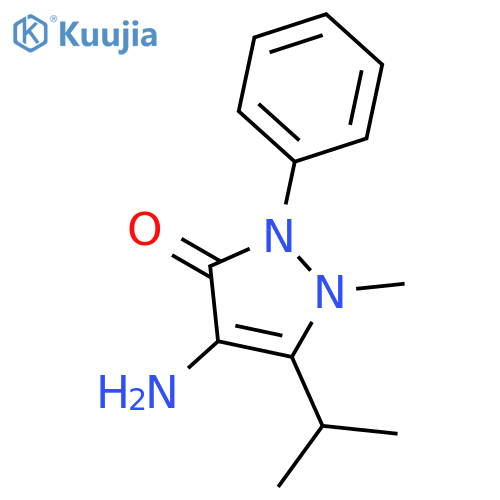 4-Amino-3-isopropyl-2-methyl-1-phenyl-1,2-dihydropyrazol-5-one structure