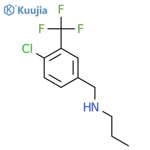 N-[4-chloro-3-(trifluoromethyl)benzyl]propan-1-amine structure
