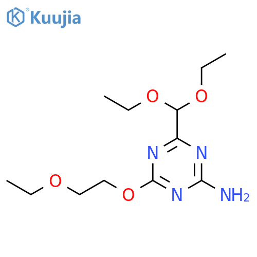1,3,5-Triazin-2-amine, 4-(diethoxymethyl)-6-(2-ethoxyethoxy)- structure