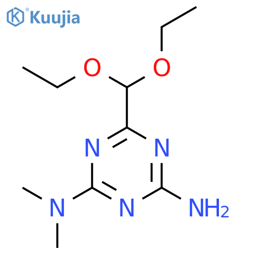 1,3,5-TRIAZINE-2,4-DIAMINE, 6-(DIETHOXYMETHYL)-N,N-DIMETHYL- structure