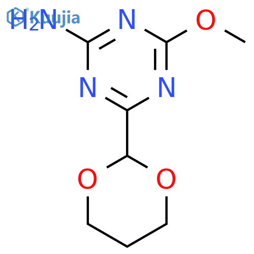 1,3,5-TRIAZIN-2-AMINE, 4-(1,3-DIOXAN-2-YL)-6-METHOXY- structure