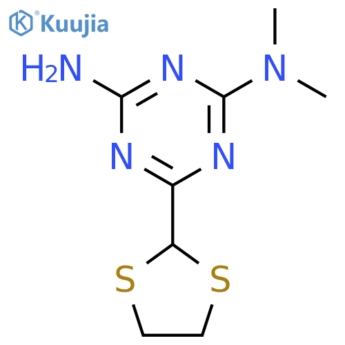 1,3,5-TRIAZINE-2,4-DIAMINE, 6-(1,3-DITHIOLAN-2-YL)-N,N-DIMETHYL- structure