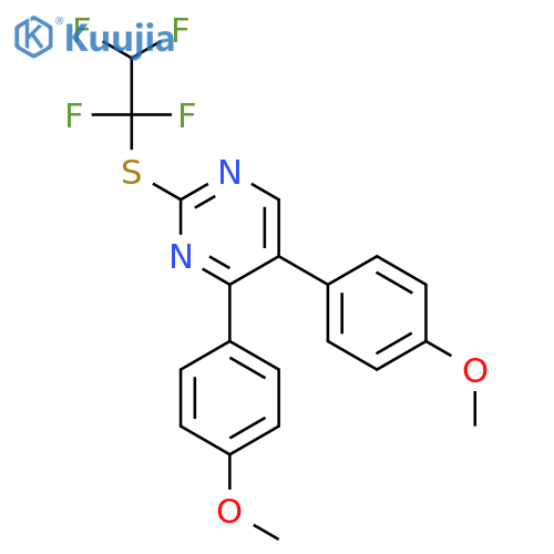PYRIMIDINE, 4,5-BIS(4-METHOXYPHENYL)-2-[(1,1,2,2-TETRAFLUOROETHYL)THIO]- structure