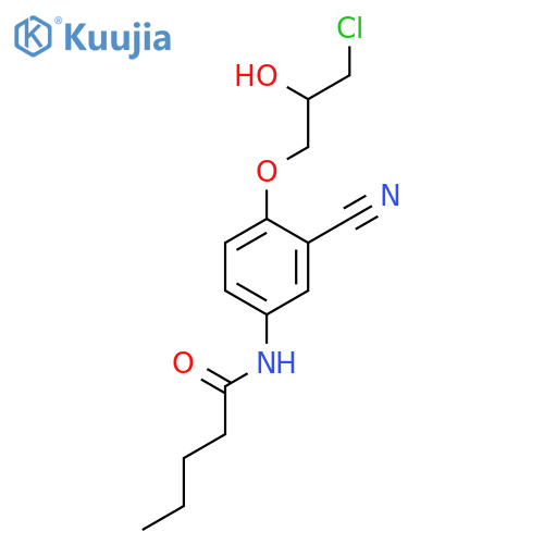 PENTANAMIDE, N-[4-(3-CHLORO-2-HYDROXYPROPOXY)-3-CYANOPHENYL]- structure