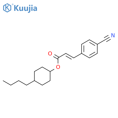 2-PROPENOIC ACID, 3-(4-CYANOPHENYL)-, 4-BUTYLCYCLOHEXYL ESTER, TRANS- structure