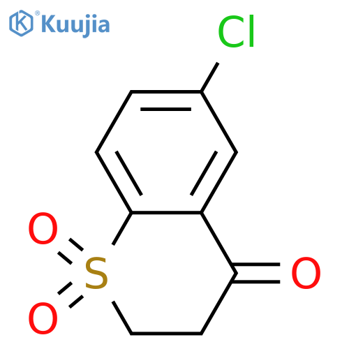 6-Chloro-1-benzothiopyran-4-one 1,1-dioxide structure
