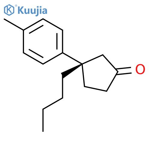 CYCLOPENTANONE, 3-BUTYL-3-(4-METHYLPHENYL)-, (S)- structure