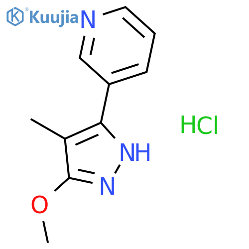 PYRIDINE, 3-(5-METHOXY-4-METHYL-1H-PYRAZOL-3-YL)-, HYDROCHLORIDE structure