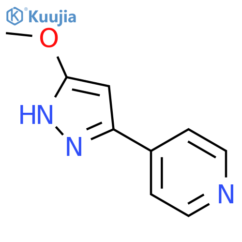 Pyridine, 4-(5-methoxy-1H-pyrazol-3-yl)- structure