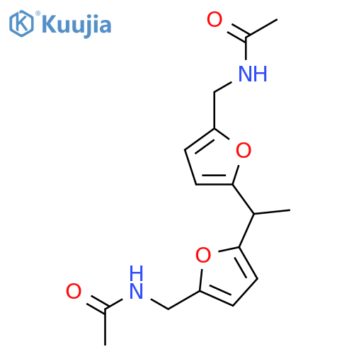 Acetamide, N,N'-[ethylidenebis(5,2-furandiylmethylene)]bis- structure