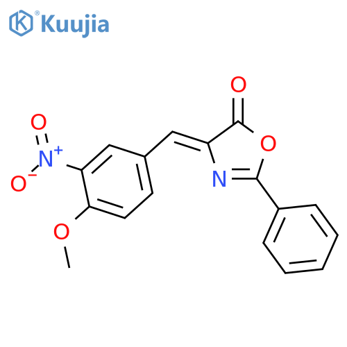 5(4H)-Oxazolone,4-[(4-methoxy-3-nitrophenyl)methylene]-2-phenyl- structure