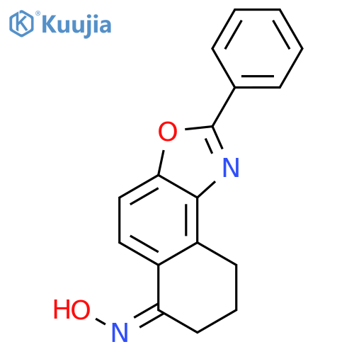 Naphth[1,2-d]oxazol-6(7H)-one, 8,9-dihydro-2-phenyl-, oxime structure